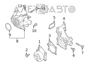 Помпа водяная Infiniti QX50 19-