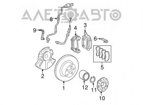 Placă de frână față stânga Mercedes W211 E350