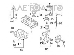 Corpul filtrului de ulei Kia Sorento 16-20 2.0 2.4 tip 1, 68mm