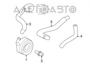 Охладитель маслянный двигателя Nissan Rogue Sport 17-19