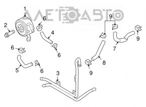 Radiator de ulei pentru motorul Infiniti Q50 14- 3.7, 3.5 AWD