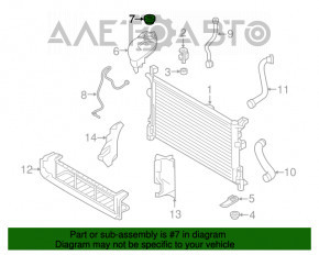 Capacul rezervorului de expansiune al sistemului de răcire pentru Infiniti QX30 17-