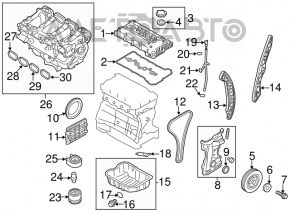 Передняя крышка двигателя Hyundai Santa FE Sport 13-18 2.4 G4KJ