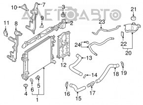 Radiator de răcire a apei pentru Nissan Rogue Sport 17-19, nou, neoriginal.