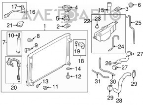 Radiator de răcire + condensator pentru Infiniti G35 4d 06-09 manuală