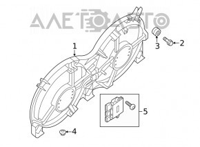 Difuzorul carcasei radiatorului asamblat pentru Infiniti JX35 QX60 13- tip2