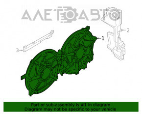 Motorul ventilatorului de răcire stânga Nissan Altima 19-