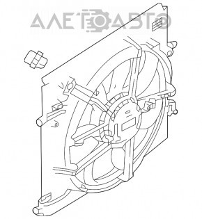 Difuzorul carcasei radiatorului asamblat pentru Nissan Rogue Sport 17-19