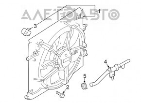 Difuzorul carcasei radiatorului asamblat pentru Nissan Rogue Sport 17-19