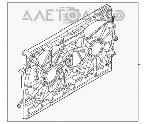 Диффузор кожух радиатора в сборе Nissan Rogue 21-22 2.5 новый неоригинал JG-PARTS