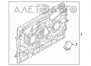 Ansamblu carcasa radiator difuzor Nissan Rogue 21-22 2.5 JG-PARTS