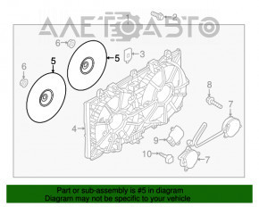 Paletele ventilatorului de răcire drept al Infiniti Q50 14-