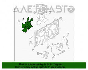 Крыльчатка вентилятора охлаждения левая Nissan 350z