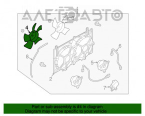 Paletele ventilatorului de răcire dreapta pentru Infiniti FX35 03-08.