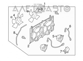 Paletele ventilatorului de răcire dreapta pentru Infiniti FX35 03-08.