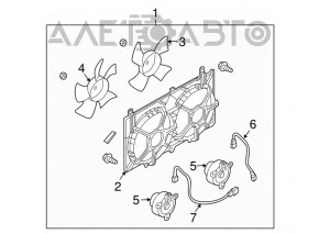 Крыльчатка вентилятора охлаждения правая Nissan 350z
