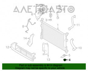 Suport radiator inferior stânga Infiniti QX30 17- cauciuc