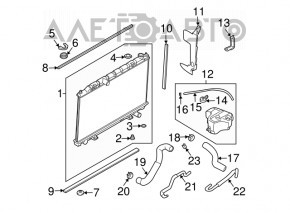 Suport radiator inferior stânga Nissan Rogue 14-20