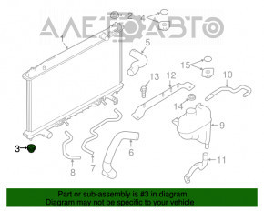 Suport radiator inferior dreapta Infiniti Q50 14-