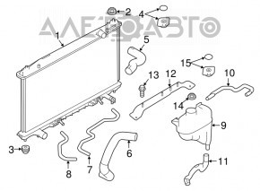 Suport radiator inferior dreapta Infiniti Q50 14-