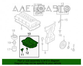 Palet de ulei Hyundai Sonata 11-15 hibrid 2.4 G4KK, 11-14 2.4 G4KJ