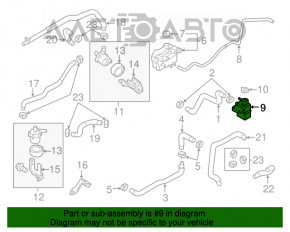 Recipientul de expansiune al sistemului de răcire DEGAS mic pentru Nissan Leaf 13-17 cu capac