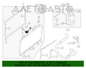 Suport de montare a radiatorului dreapta Nissan Pathfinder 13-20