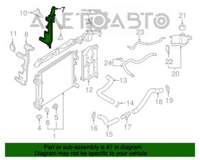 Grila radiatorului dreapta Nissan Rogue Sport 17-19