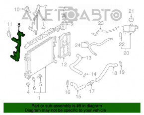 Deflector radiator stânga Nissan Rogue Sport 17-19 mic.