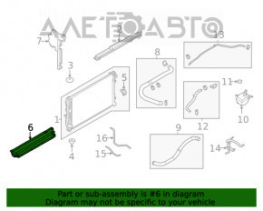 Deflectorul radiatorului inferior Nissan Rogue 21-23 construit în SUA