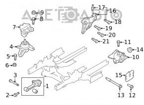 Suport suport cutie de viteze automata Kia Sorento 16-20 2.4