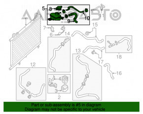 Rezervorul de expansiune al invertorului Infiniti JX35 QX60 14-17 Hybrid