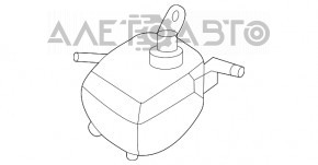 Recipientul de expansiune al sistemului de răcire Nissan Rogue 21-23 cu capac