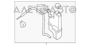 Расширительный бачок охлаждения Nissan Pathfinder 13-20 hybrid с крышкой