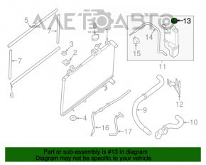 Capacul rezervorului de expansiune al sistemului de răcire Nissan Murano z52 15-