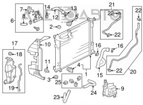 Крышка расширительного бачка охлаждения Nissan Versa 12-19 usa 1.6