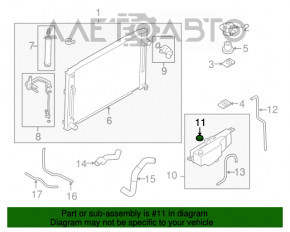 Capacul rezervorului de expansiune al sistemului de răcire Nissan Murano z50 03-08