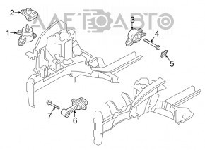 Подушка двигателя правая Kia Forte 4d 14-18 1.6, 1.8, 2.0 TENACITY