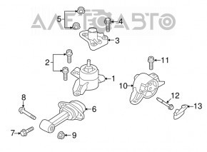 Perna motorului dreapta Kia Soul 14-18 nou OEM original