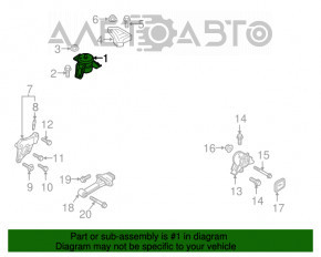 Pernele motorului dreapta Kia Sorento 16-20 2.4