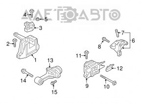 Suport motor dreapta Kia Niro 17-22 HEV, PHEV nou original OEM