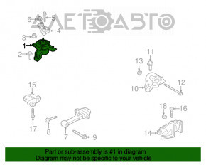 Pernele motorului dreapta Hyundai Santa FE Sport 13-16 2.4