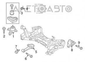 Подушка двигателя правая Hyundai Sonata 11-15 2.0