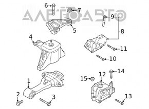 Perna motorului dreapta Hyundai Sonata 20- 2.5 nou OEM original