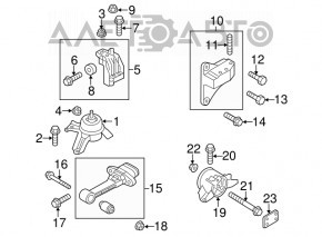 Suport motor dreapta pentru perna Kia Optima 11-15 tip 1