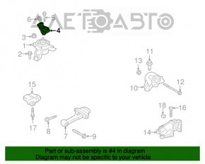 Кронштейн подушки двигателя правый Hyundai Santa FE Sport 13-16 2.4