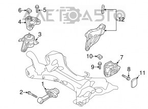 Suport motor dreapta pentru perna Hyundai Sonata 15-17 1.6T