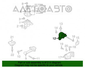 Pernele motorului stânga Hyundai Santa FE Sport 13-18 2.0T