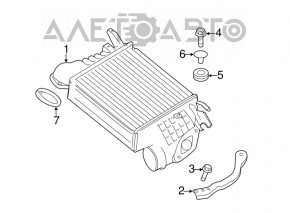 Suportul intercoolerului stânga pentru Subaru Forester 14-18 SJ 2.0