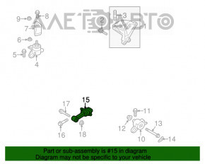 Pernele centrale ale motorului Hyundai Veloster 12-17 1.6